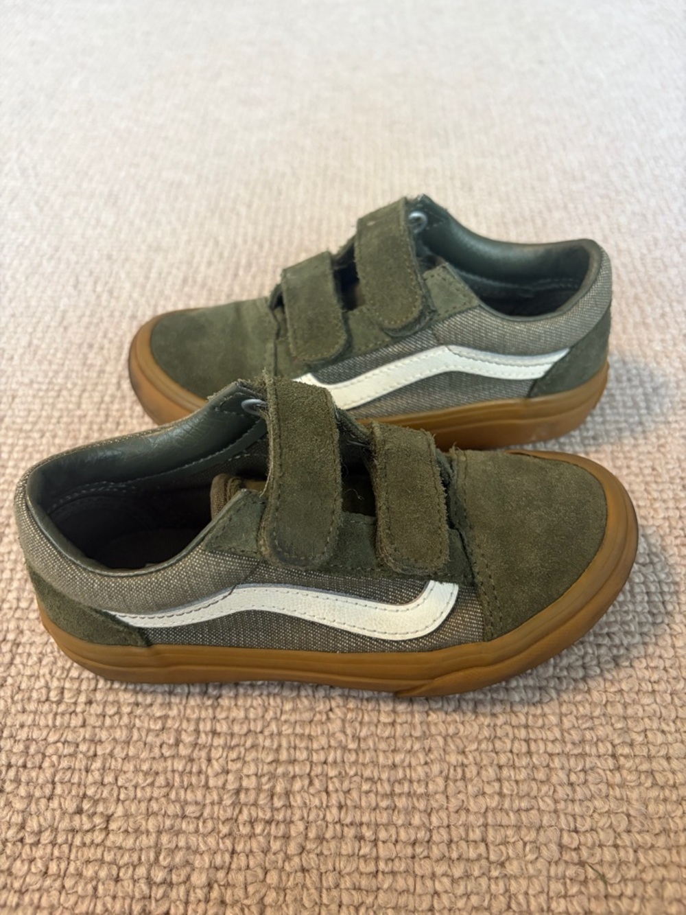 Vans Kids Olive Green Sneakers (Size 11.5)